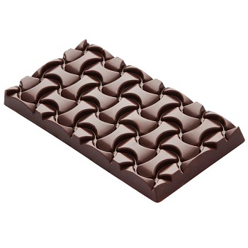 Martellato 100g Weave Polycarbonate Snack Bar Chocolate Mould